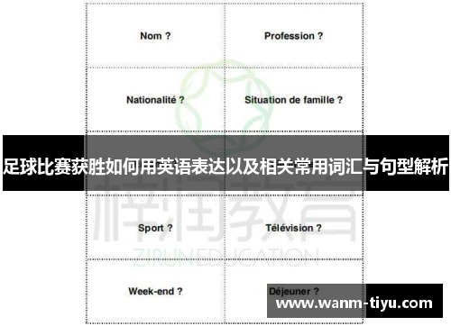 足球比赛获胜如何用英语表达以及相关常用词汇与句型解析